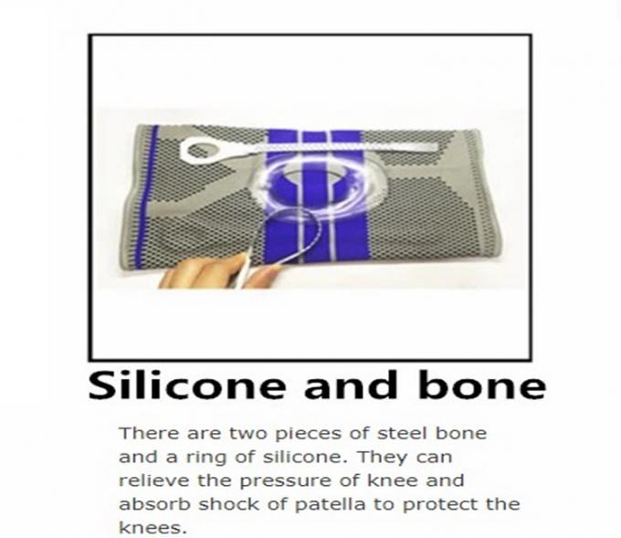 圧縮の膝の袖3Dのシリコーンのパッドの膝サポート支柱の高い伸縮性がある生地