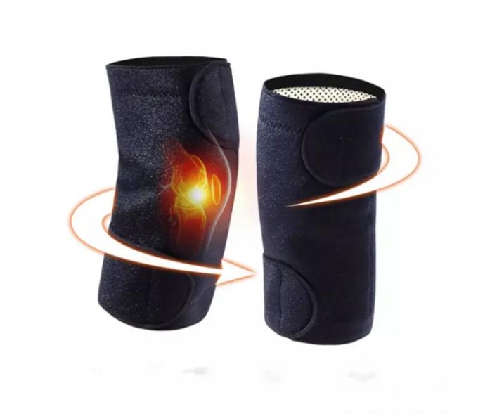 ネオプレンの電気石によって熱される膝パッドの磁気膝サポート支柱の黒色